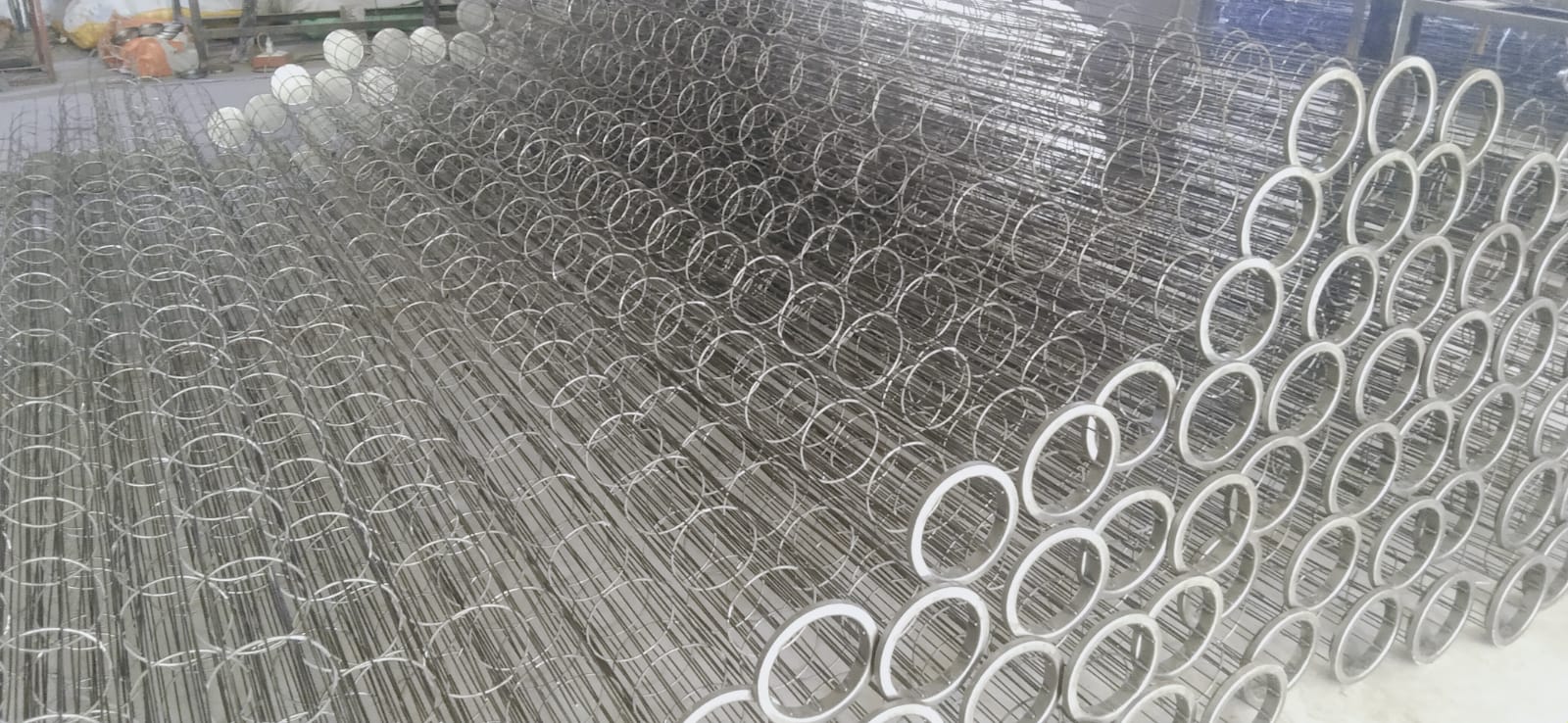 Dust collector wire cage.